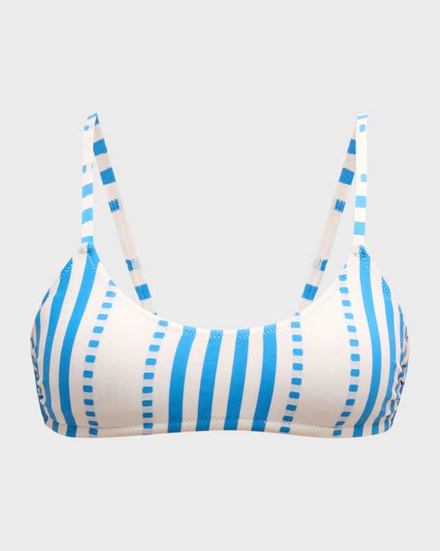 Striped Asha Scoop Bikini Top