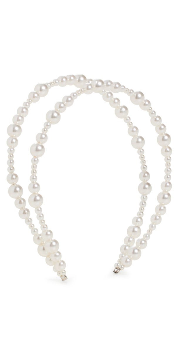 LELET NY Josephine Halo Headband Pearl