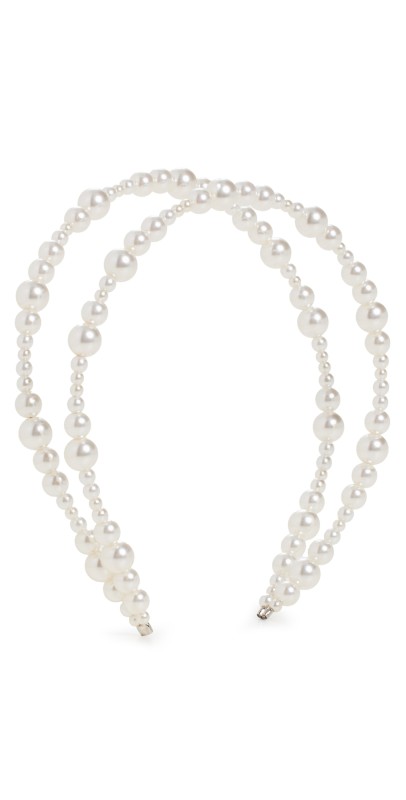 LELET NY Josephine Halo Headband Pearl