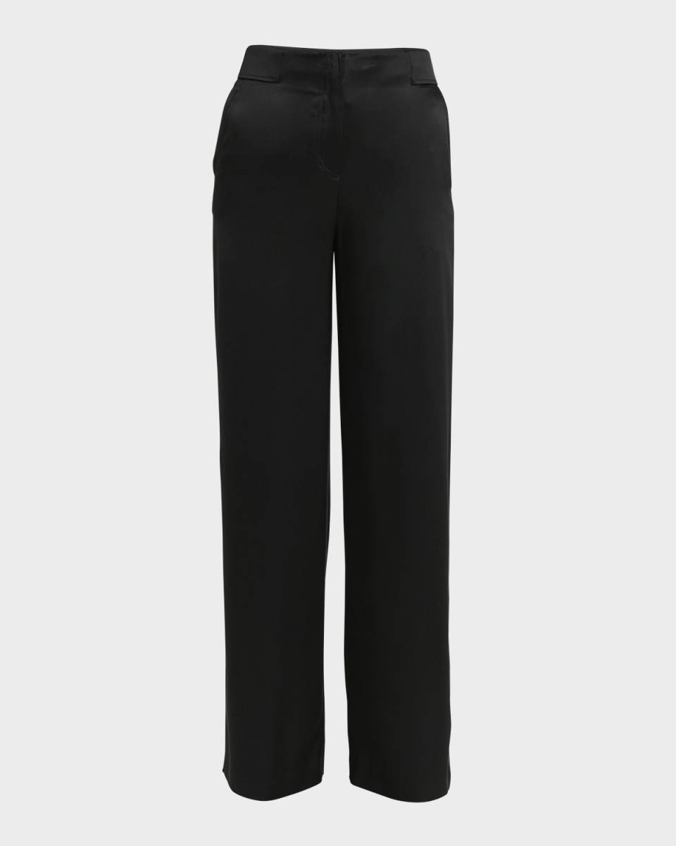 Silk Wide-Leg Trousers