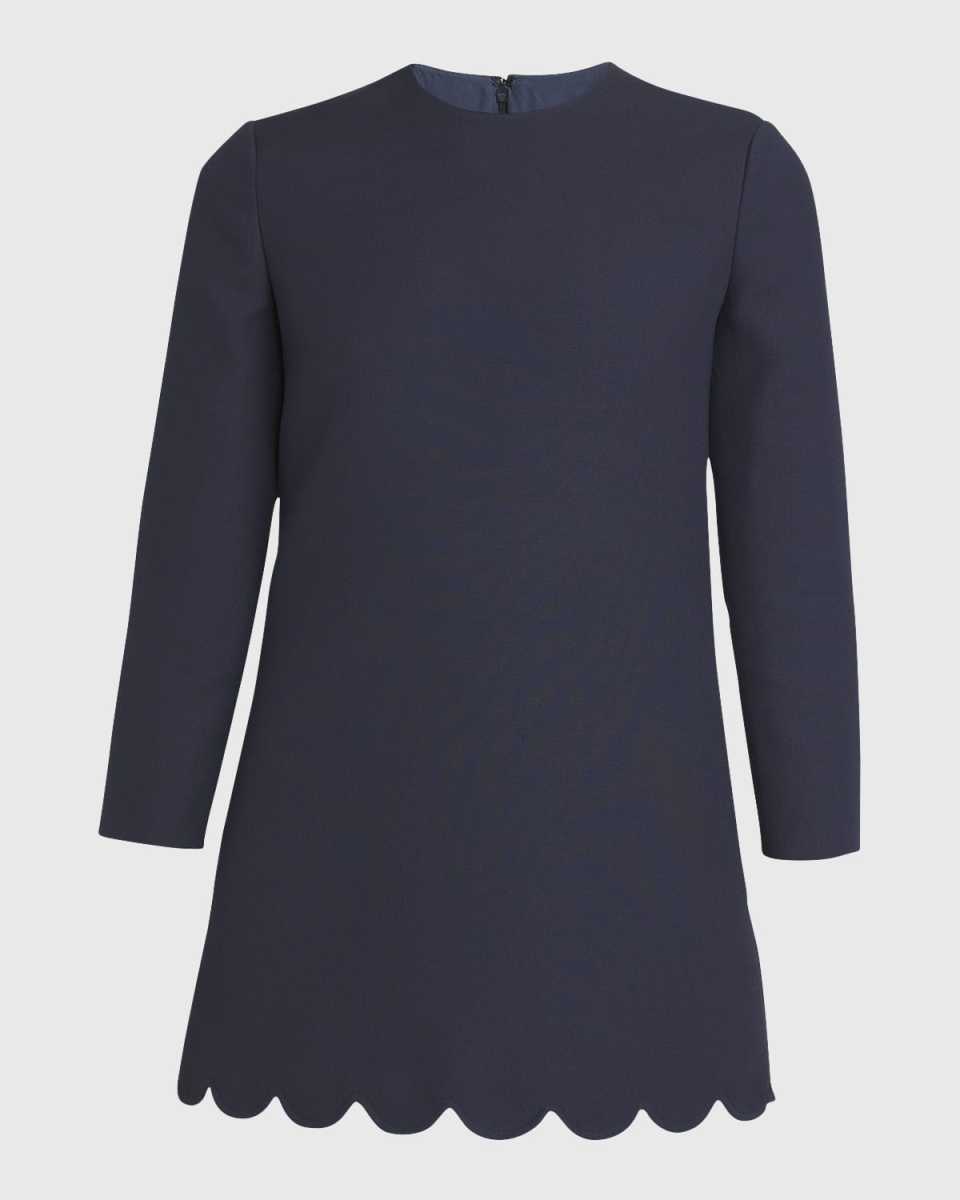 Scalloped Hem Mini Dress