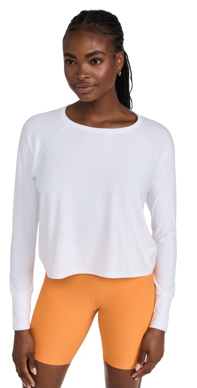 Beyond Yoga Featherweight Daydreamer Pullover Cloud White
