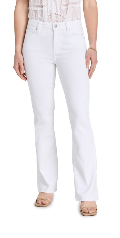 PAIGE High Rise Laurel Canyon Petite Jeans Crisp White