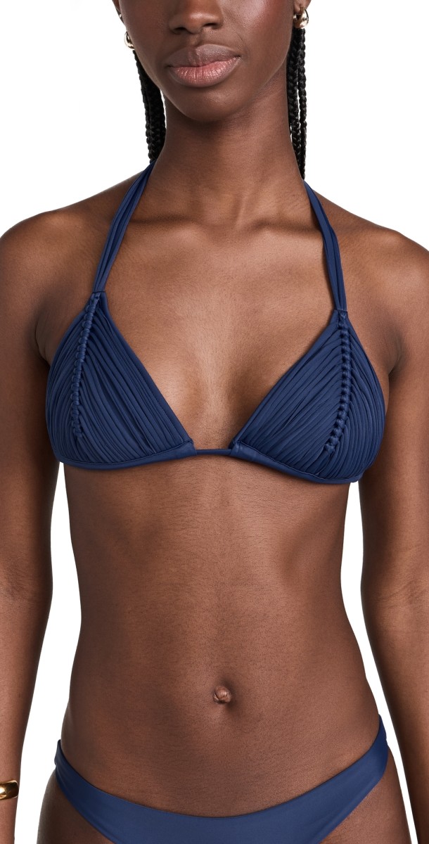 PQ Swim Isla Triangle Bikini Top Navy