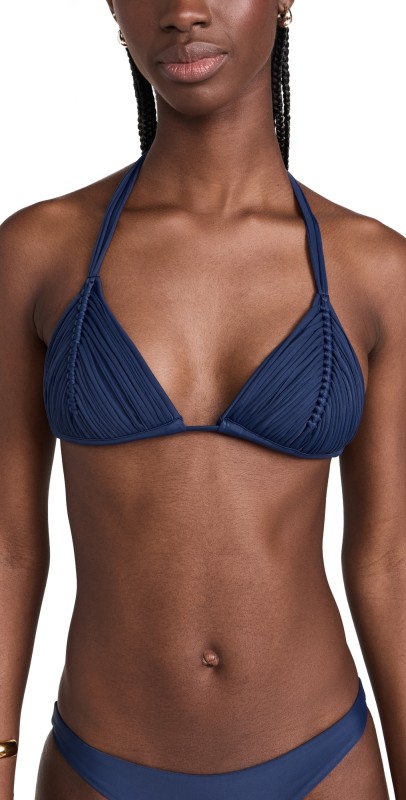 PQ Swim Isla Triangle Bikini Top Navy