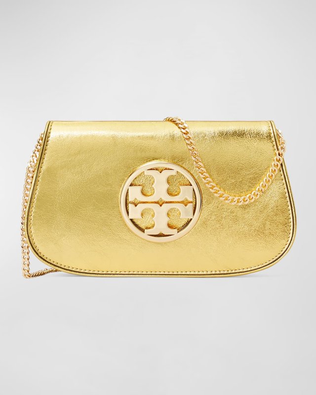 Reva Metallic Medallion Clutch Bag