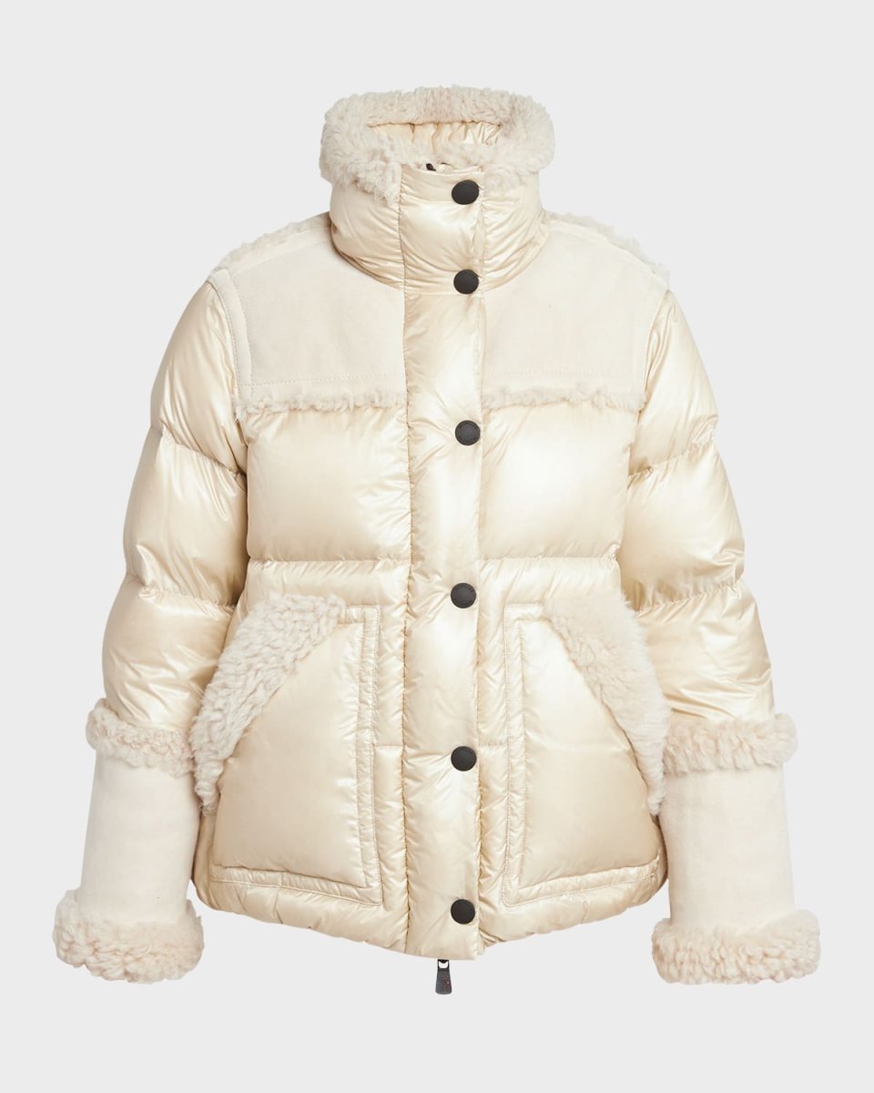 Esquel Shearling Trim Puffer Jacket