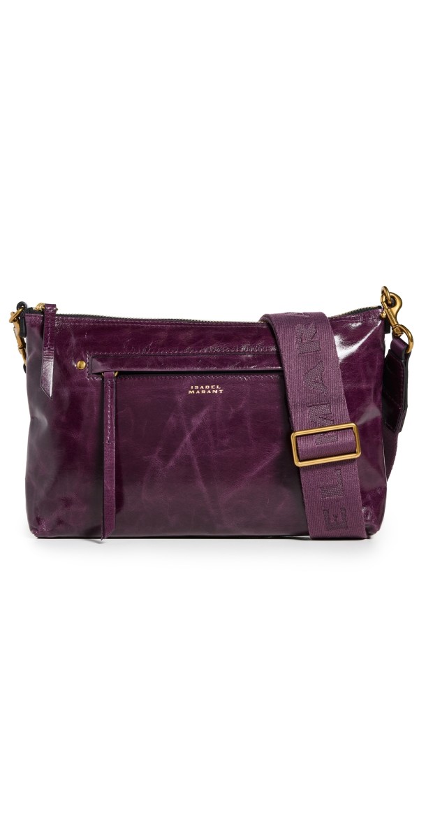 Isabel Marant Nessah Crossbody Bag Darkplum
