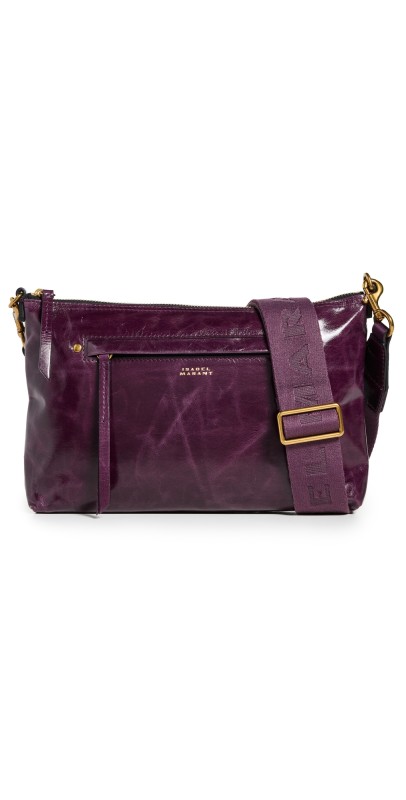 Isabel Marant Nessah Crossbody Bag Darkplum