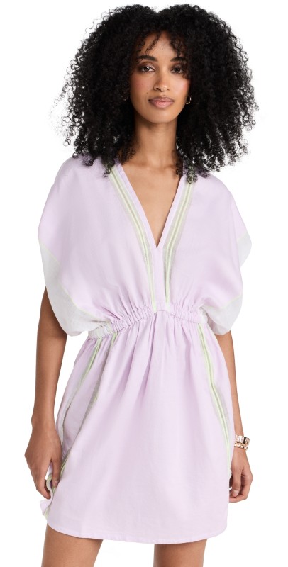 Lemlem Alem Plunge Dress Ruti Orchid