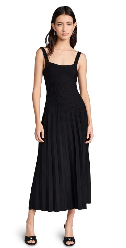 STAUD Ellison Dress Black