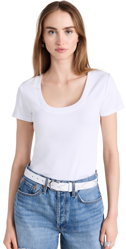 Z Supply Sirena Rib Tee White
