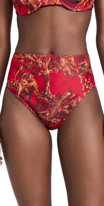 L'AGENCE Vanessa Bikini Bottoms Scarlet