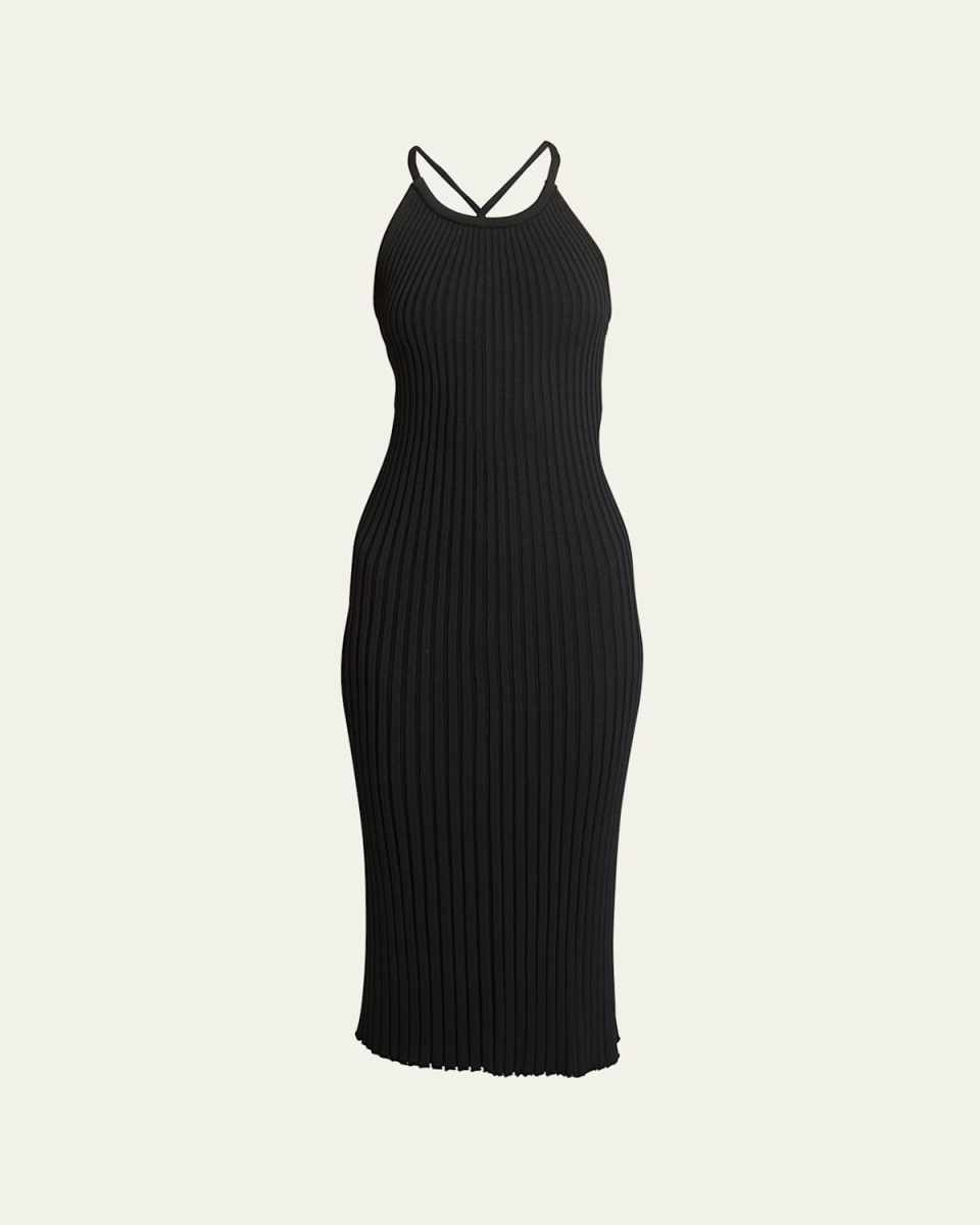 Vida Ribbed Body-Con Midi Dress