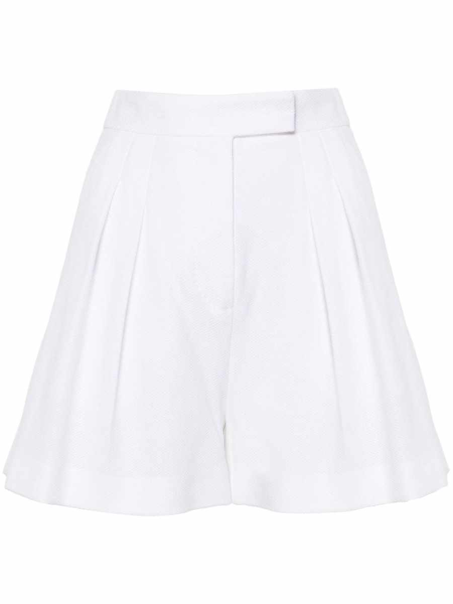 Jessica piqué pleated shorts