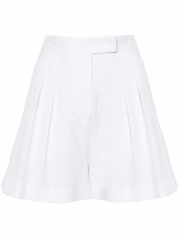 Jessica piqué pleated shorts