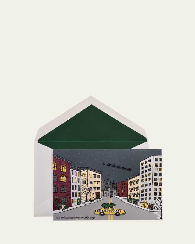 Christmastime in the City Cards with Envelopes, Set of 10