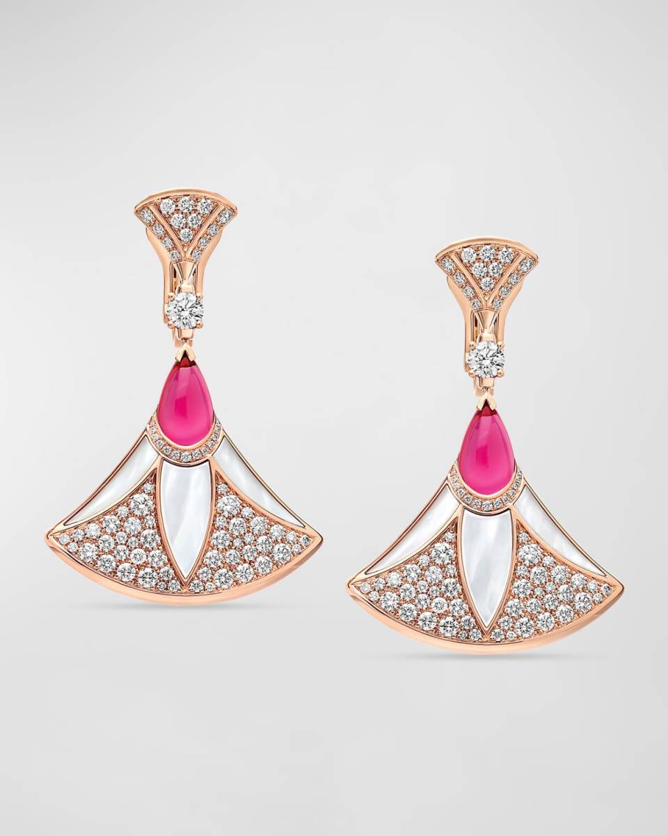Divas' Dream 18K Rose Gold Earrings with Diamonds