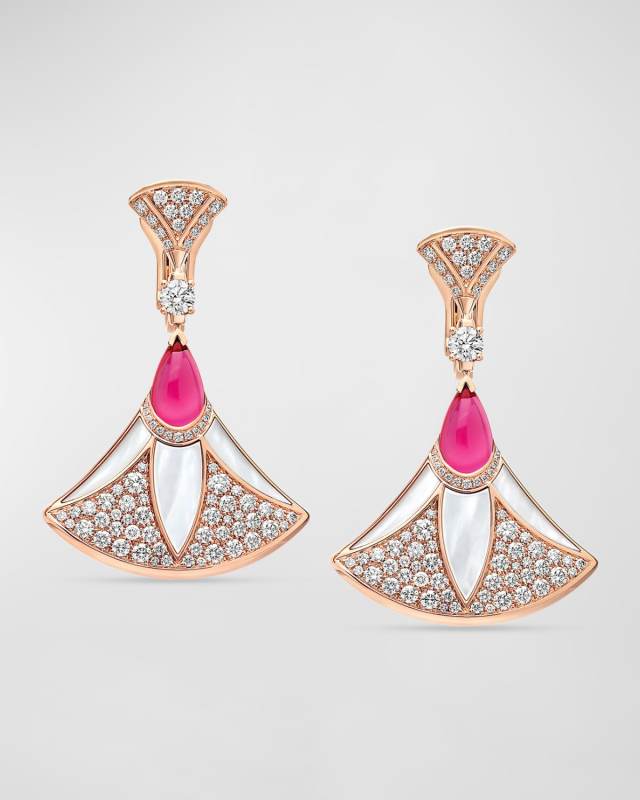 Divas' Dream 18K Rose Gold Earrings with Diamonds