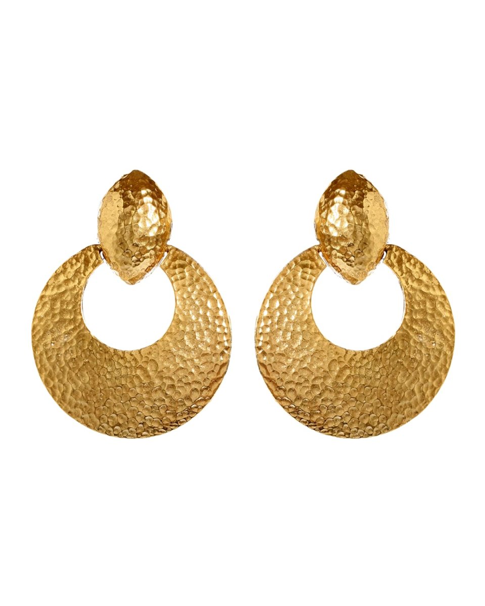 Textured Hoop Clip-On Earrings