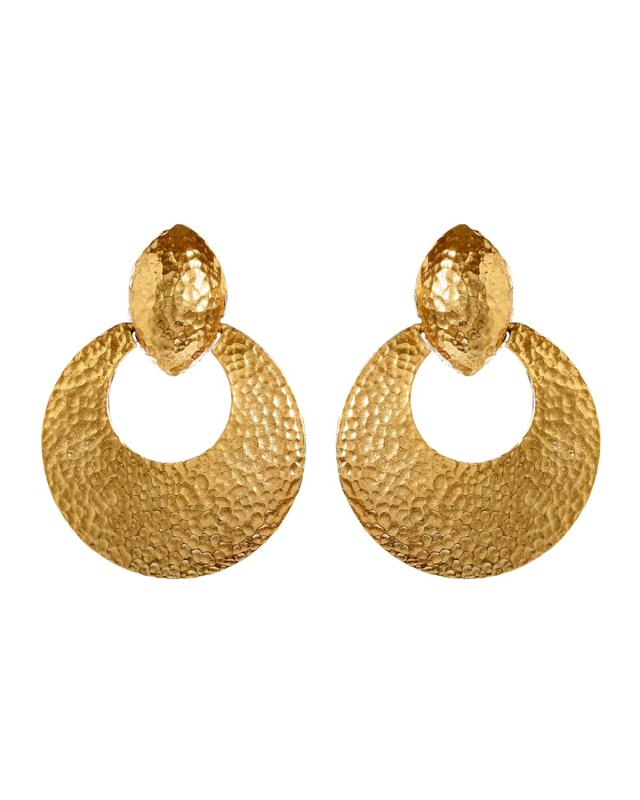 Textured Hoop Clip-On Earrings