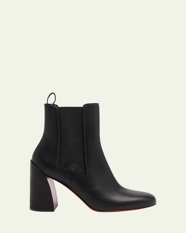 Turelastic Leather Red Sole Ankle Booties
