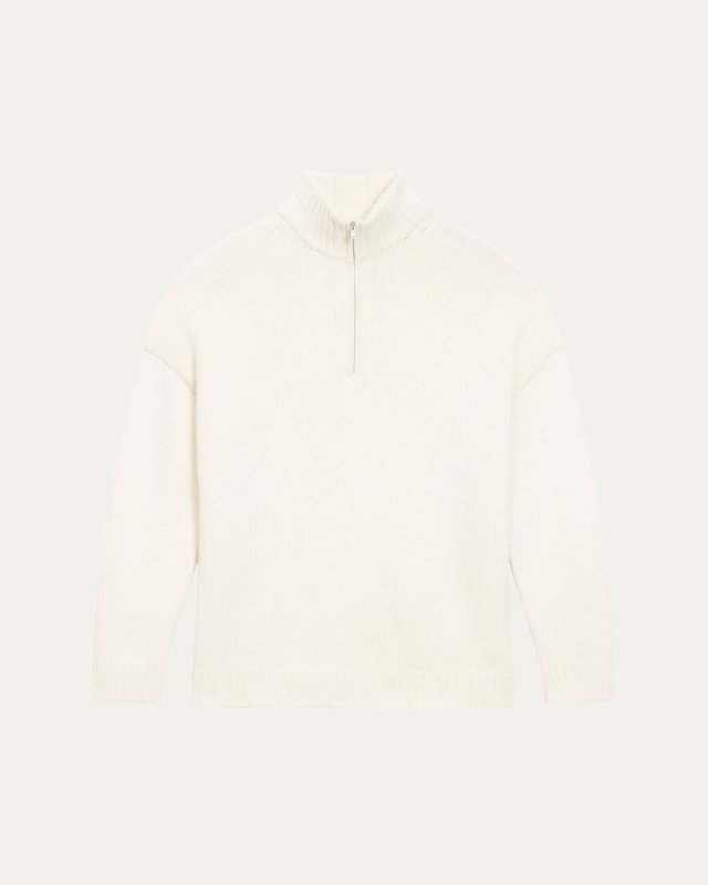 Half-Zip Wool-Cashmere Pullover