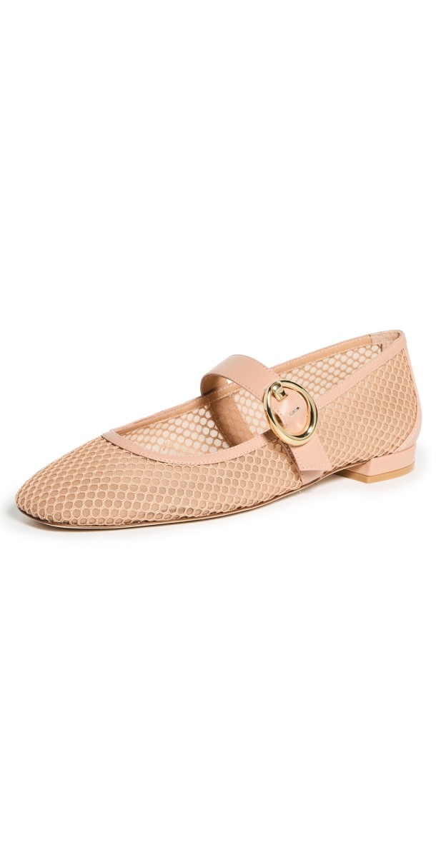 Stuart Weitzman Arabella Mary Jane Flats Ginger