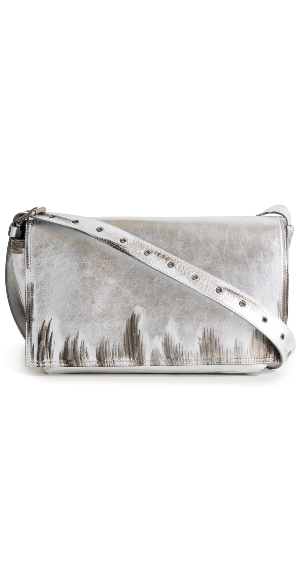 Acne Studios Awolke Metal Shoulder Bag Silver