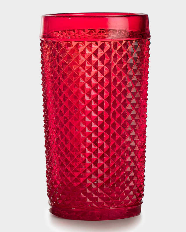 Bicos Red Highball Glass