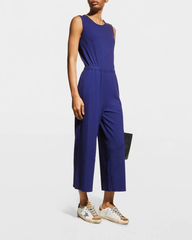 Weekend Ribbed Tencel Wide-Leg Jumpsuit
