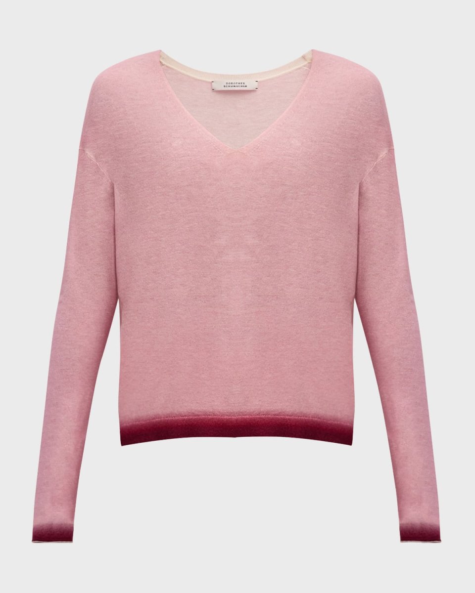Delicate Statements Ombre Wool-Cashmere Sweater