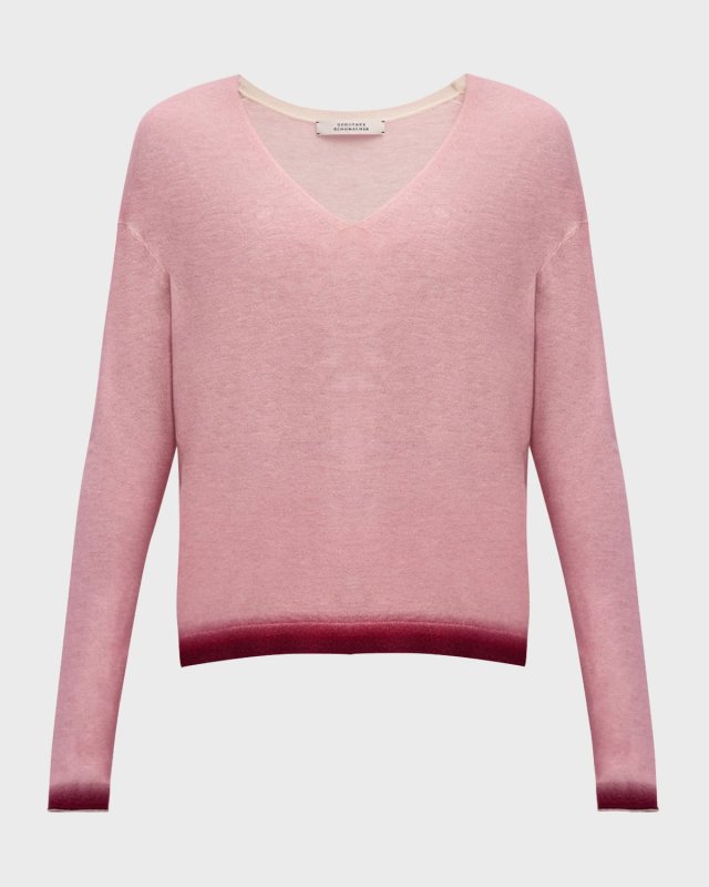 Delicate Statements Ombre Wool-Cashmere Sweater