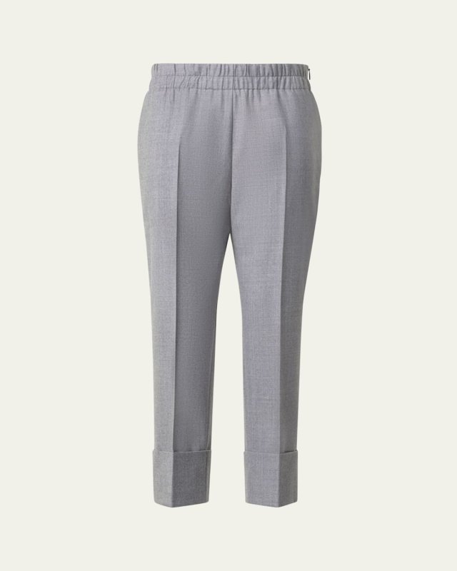 Farell Wool Flannel Tapered-Leg Pants
