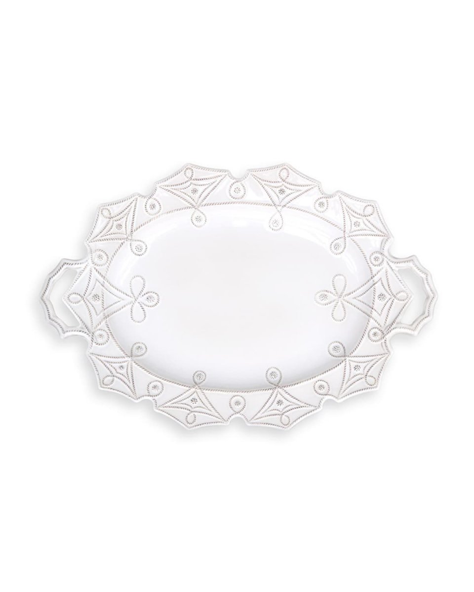 Jardins du Monde 25" Platter - Whitewash