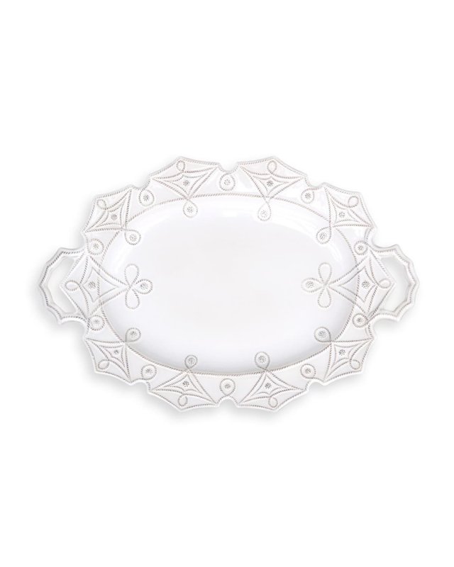 Jardins du Monde 25" Platter - Whitewash