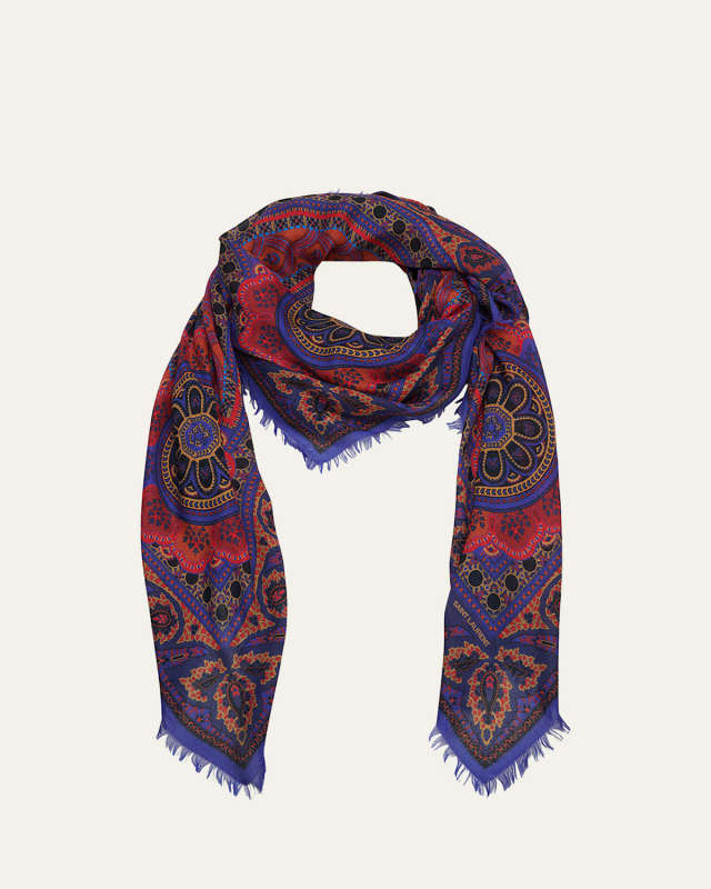 Grand Carre Cashmere-Blend Square Scarf