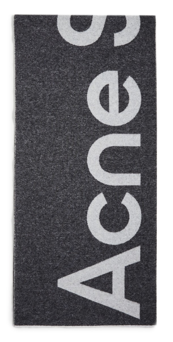 Acne Studios Logo Scarf Black