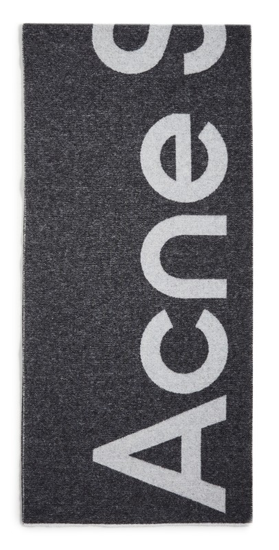 Acne Studios Logo Scarf Black