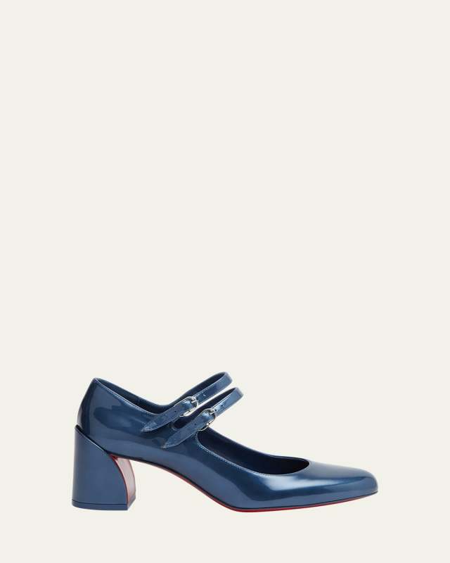 Miss Jane Red Sole Mary Jane Pumps