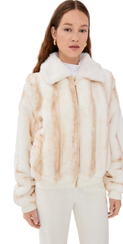 Casablanca Faux Fur Jacket Off-White
