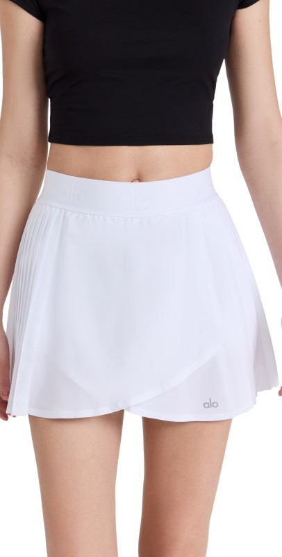 Alo Yoga Aces Tennis Skirt White