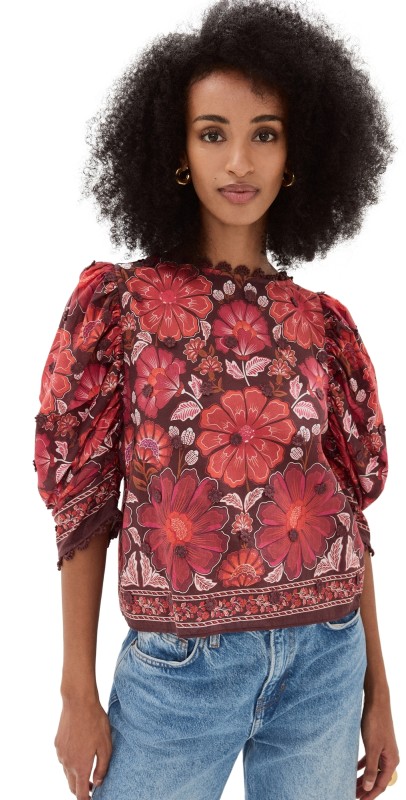 FARM Rio Gigi Tapestry Brown Blouse Gigi Tapestry Brown