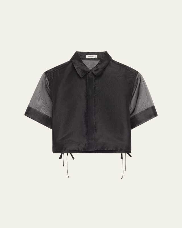 Ryett Short-Sleeve Cropped Shirt