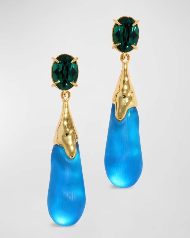 Bonbon Crystal Small Teardrop Earrings
