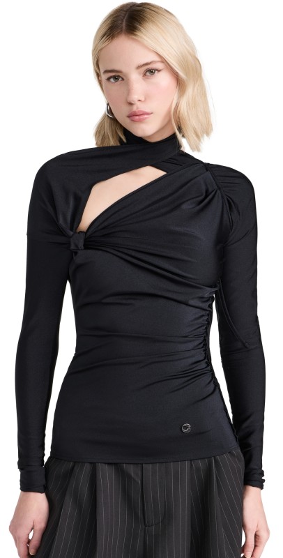 Coperni Asymmetric Twisted Top Black