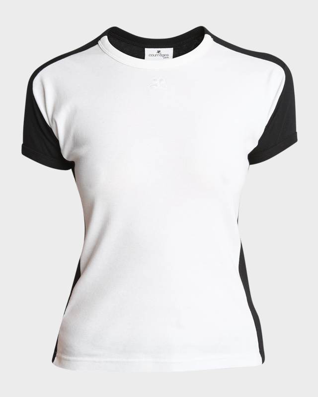 Contrast Frame Short-Sleeve T-Shirt