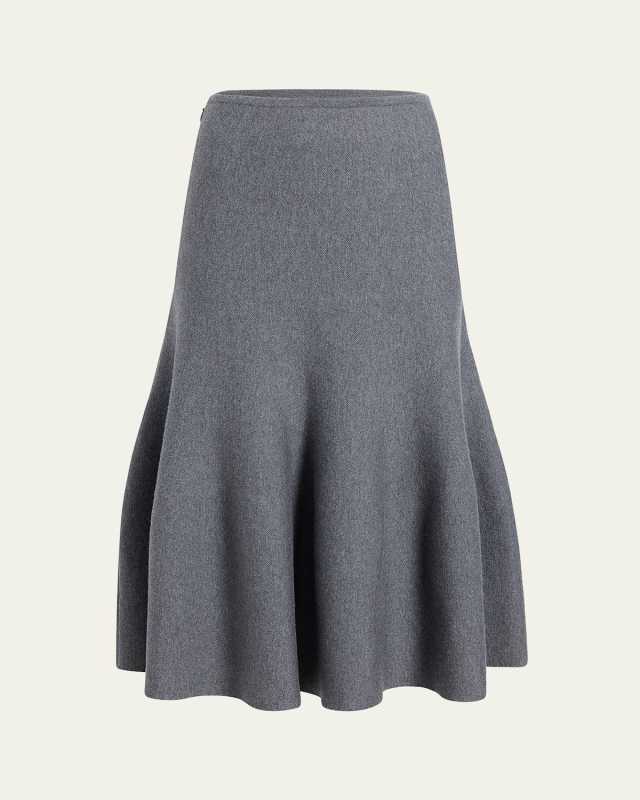 Odil Wool-Blend Midi Skirt