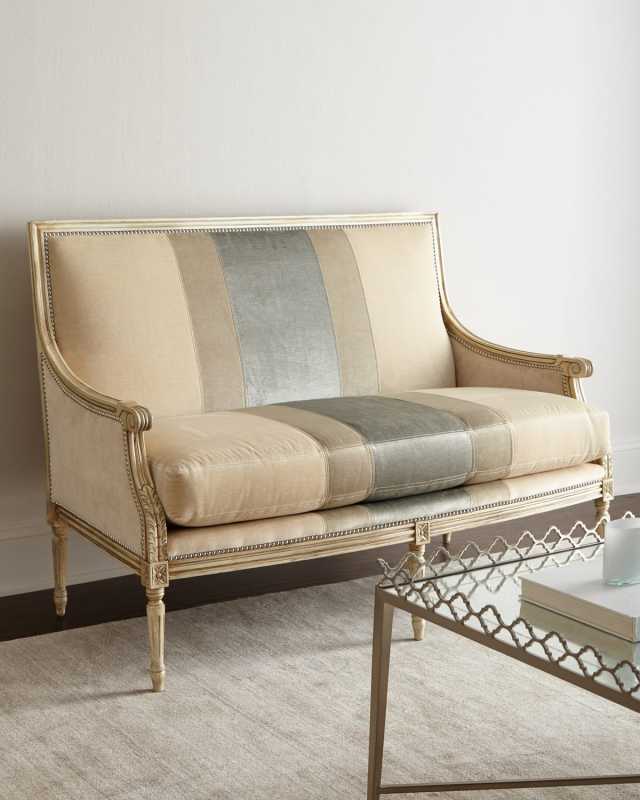 Lilah Buff Colorblock Settee