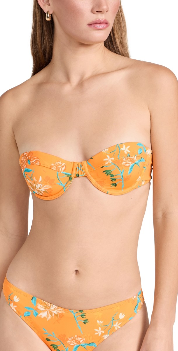 Solid &triped The Maise Top Floral Print (Orange)